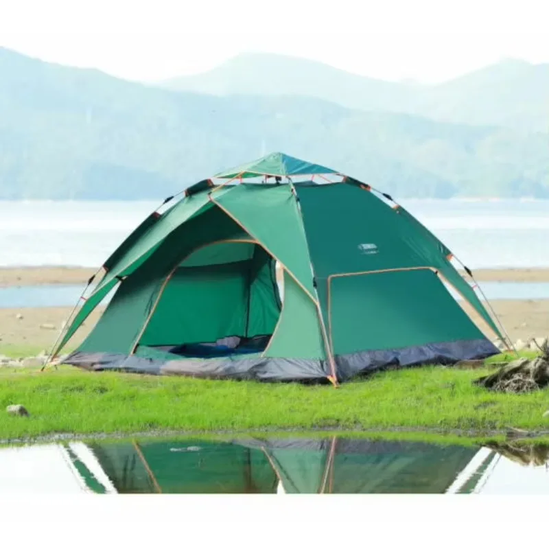 OME Portable Pop-up Tent Single Double Layer Waterproof Folding Sunshade for Outdoor Camping for Picnics Parks Spring Outings