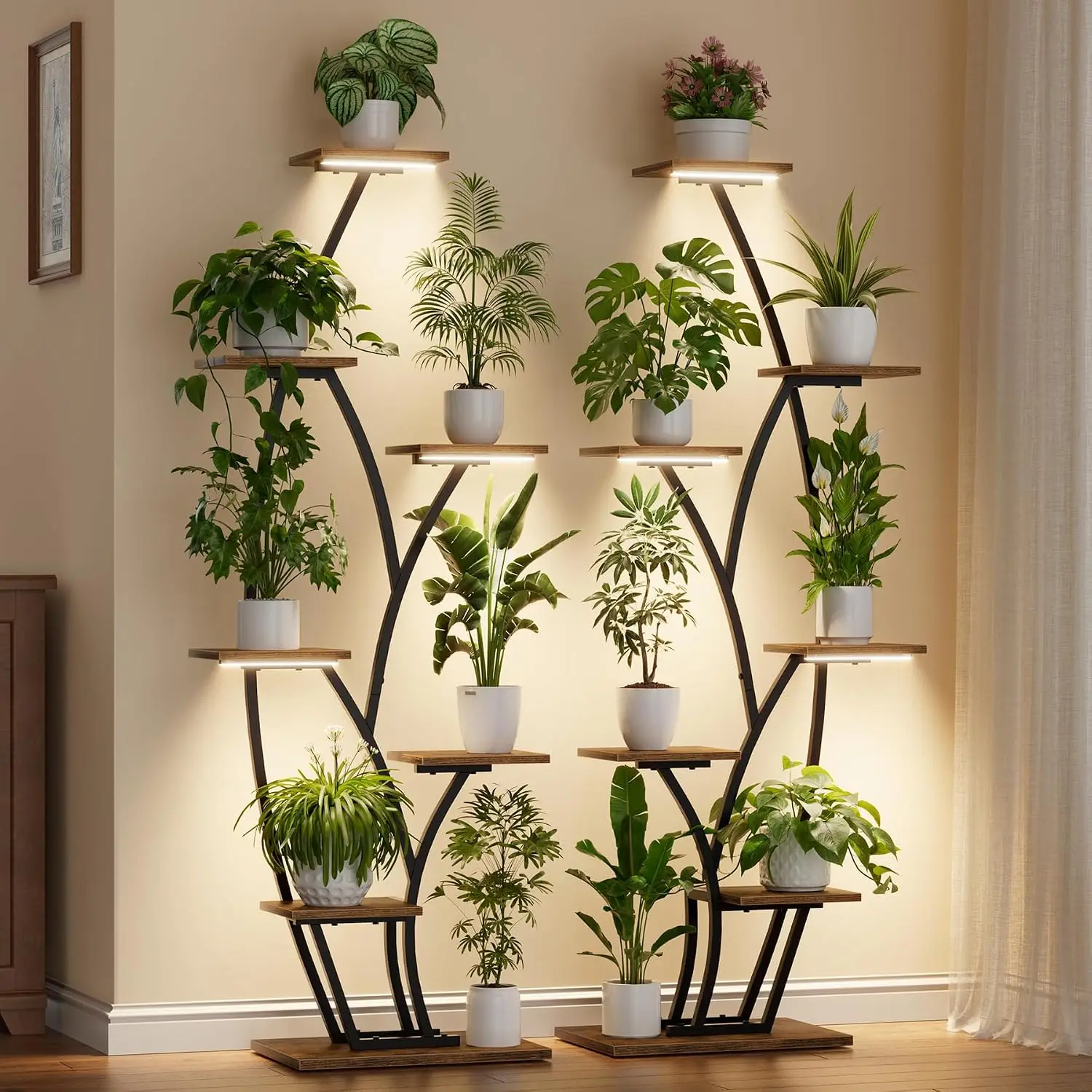 Plant Stand Indoor with Grow Lights - Lighted Indoor Plant Shelf Tall, 61