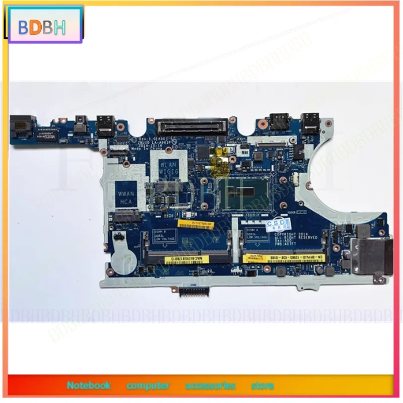 0R1VJD LA-A961P SR23X For Dell Latitude E7450 Motherboard I5-5300U 0R1VJD