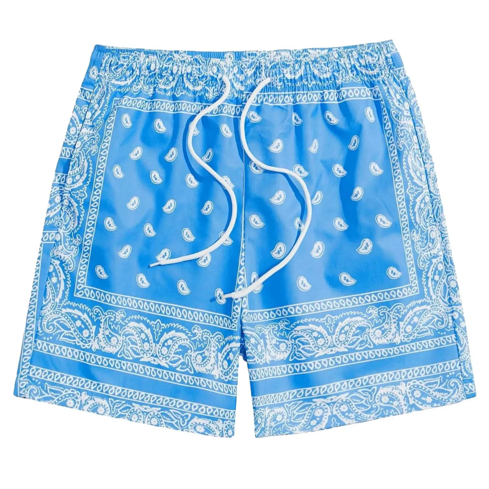 3d Print   Shorts For Men Plus Size Men\'S Boho Drawstring Waist Paisley Print Summer Beach Shorts Shorts For Men