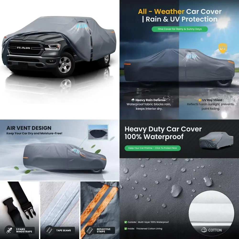 

Изготовленный на заказ чехол для грузовика для короткой кровати Crew Cab 2009-2025 гг. (5,75 дюйма) с дверной молнией, сверхпрочная защита на открытом воздухе для пикапа