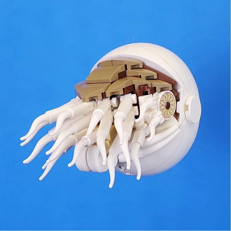 Sea Creatures Shellfish Series MOC Nautilus Hermit Crab Creativity Building Blocks Model Children\'s Enlightenment Education Toys