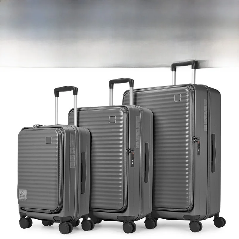 

Lightweight Busin Travel Lage 24 Inch Men's Multi-Functional Pulling Box Password Travel Suitcase Carry-On Bag