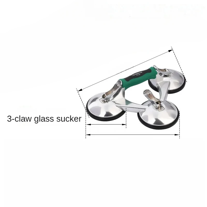 Tool three claw glass suction cup thickened rubber aluminum alloy double claw ceramic tile glass vacuum suction cup glass tools