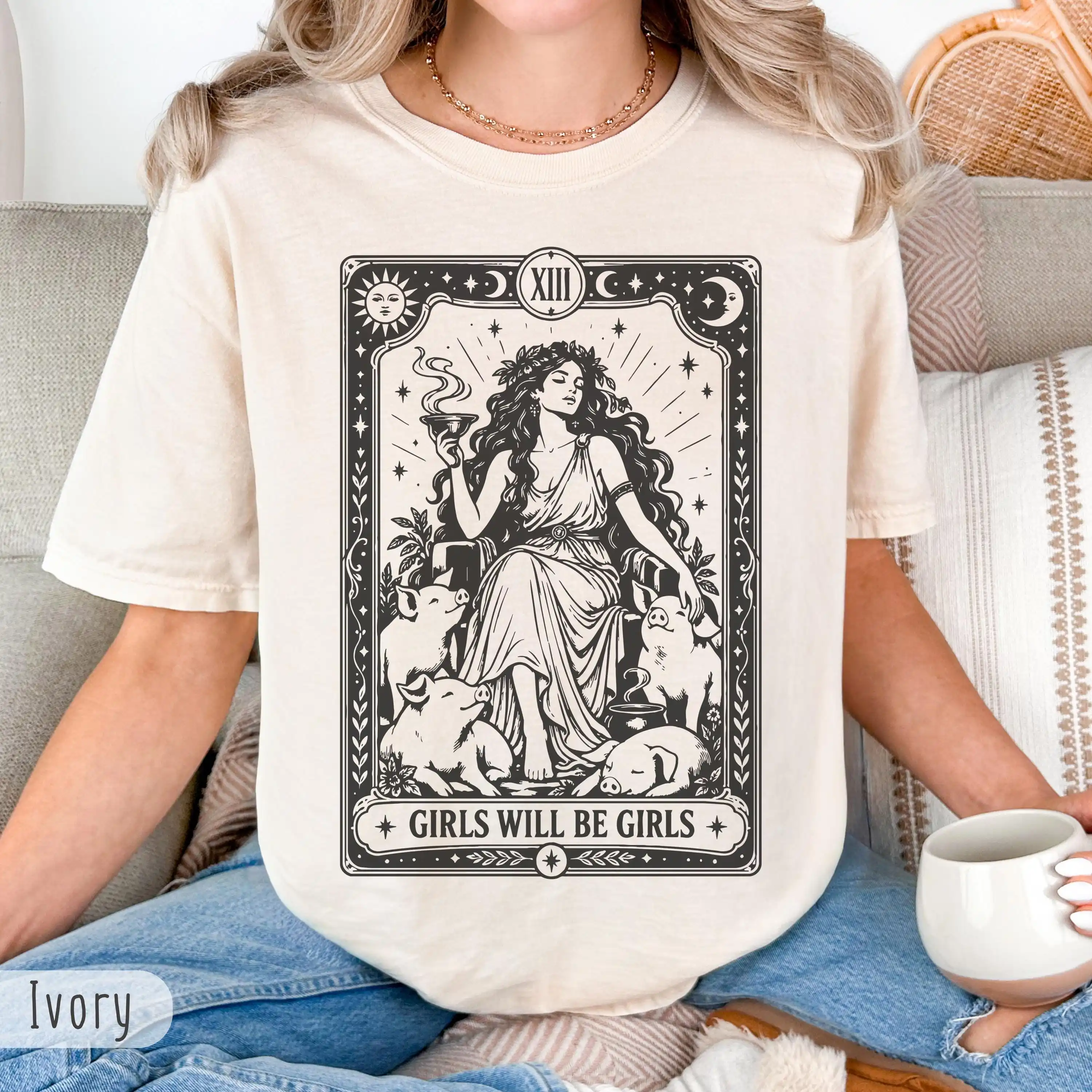 Circe Greek Mythology T-Shirt Gift, Girls Will Be Girls Shirt, Dark Academia, Equality Women Rights Witchy Tee, Goddess Gifts