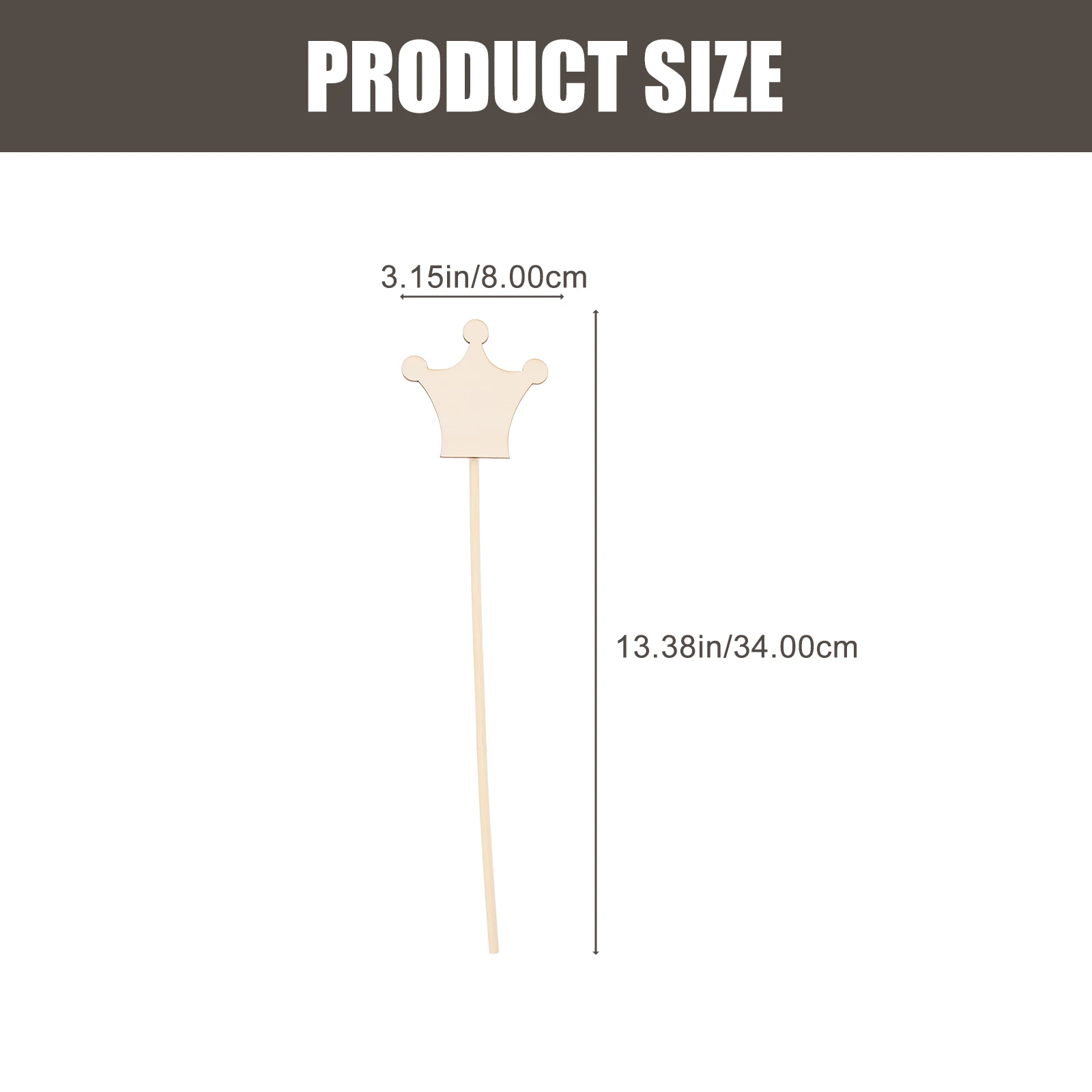 8 Stück Feenstab Krone DIY Feenstab Holz unvollendete Zauberstab für Kinder handgemachte Handwerk Malerei Aktivität Koordinationstraining