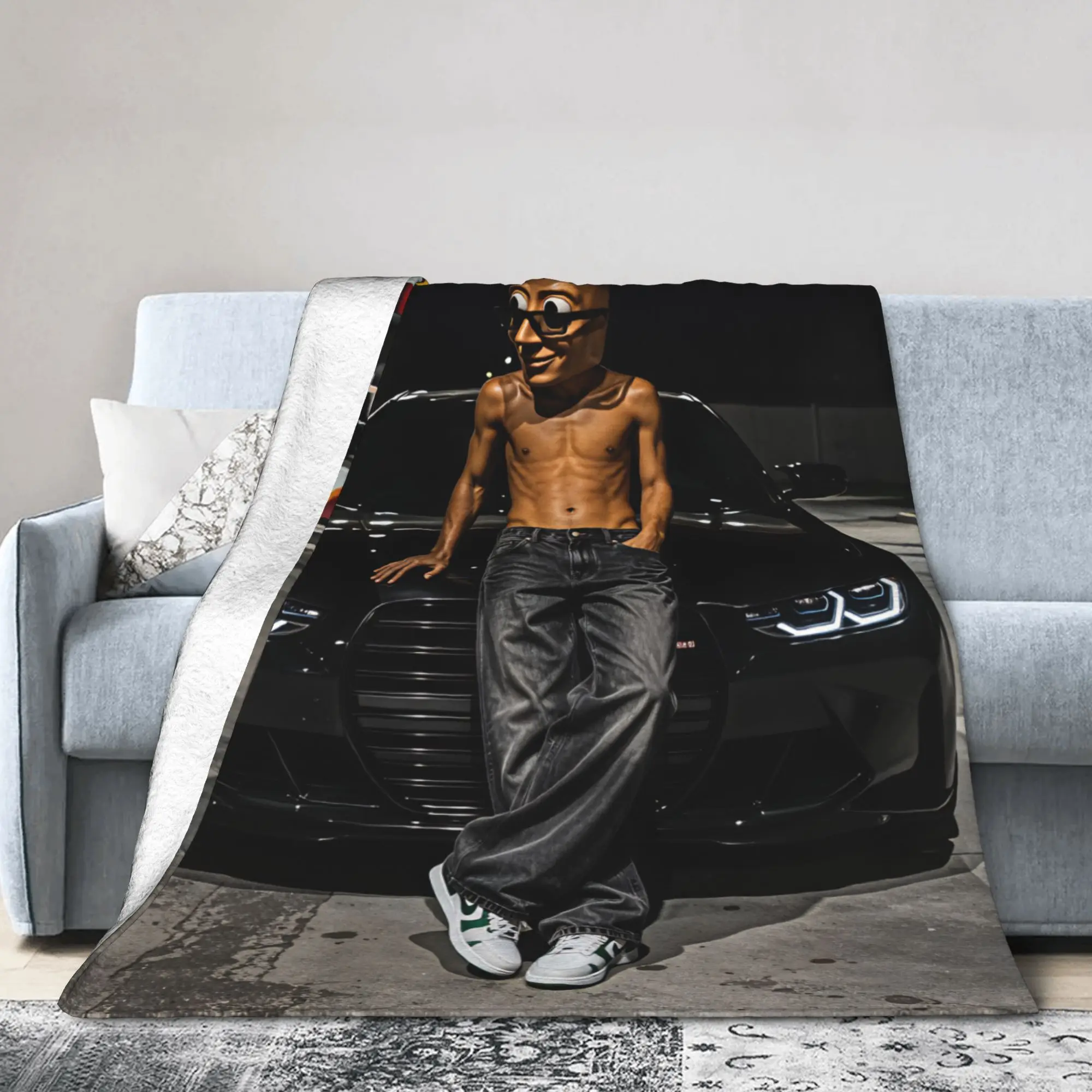 Tung Gas Station Ride Bedding Throws Comfortable Aesthetic Blanket  For Outdoor Travel Flannel Bedspread Bed Cover