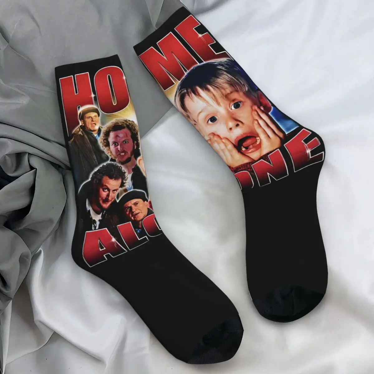 Home Alone Stockings Unisex Men Movies Socks High Quality Leisure Socks Autumn Outdoor Non Slip Pattern Socks Birthday Gift