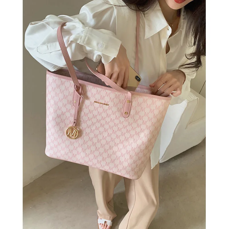 2026 High-Quality Commuting Handbag Large Capacity Shoulder Bag French Cherry Tote Bag