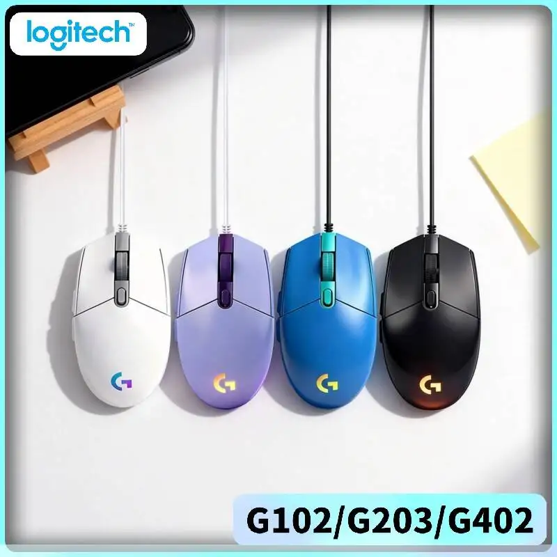 

Игровая мышь Logitech G102 G203 G402 проводная, с множеством световых эффектов, высокой чувствительностью, для всех видов и категорий игр
