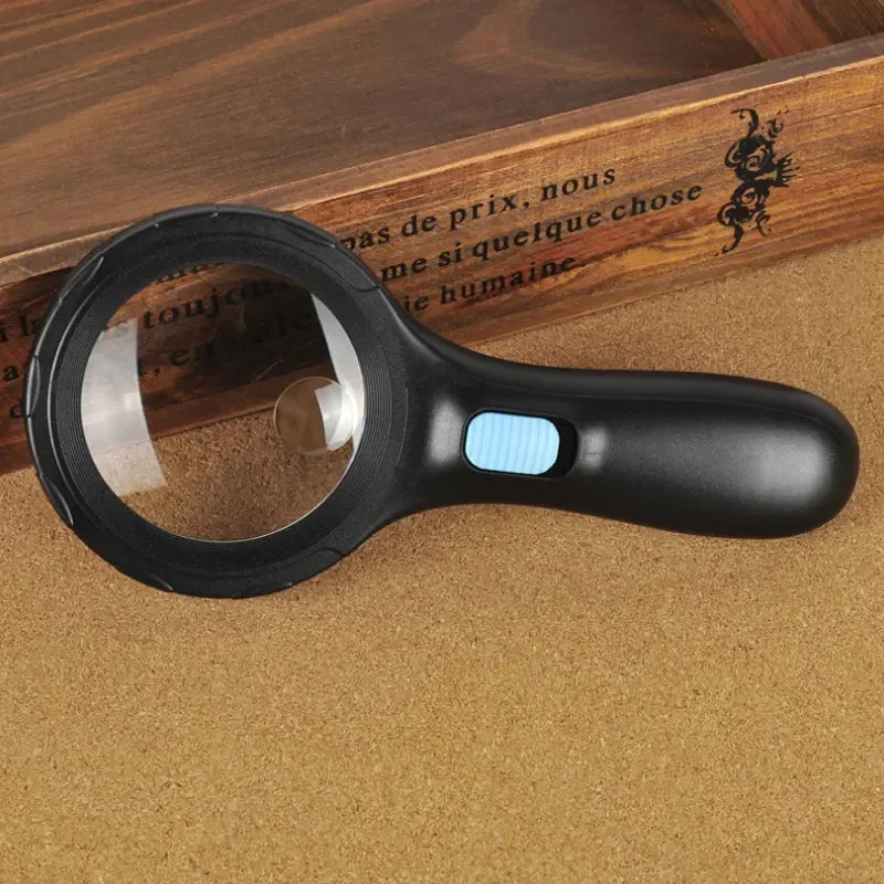 

2.5x 5x 10 LED Illuminated Handheld Magnifier Magnifying Glass with LED Lights Reading Magnifier Gifts for The Eldetly Loupe