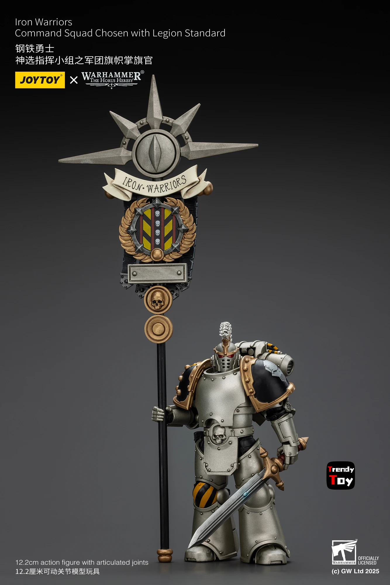 【JOYTOY】Warhammer 40K Iron Warriors Command Squad Kiesen Lron Warriors MKVl Tactische Sergeant 1/18 Action Figure Speelgoed