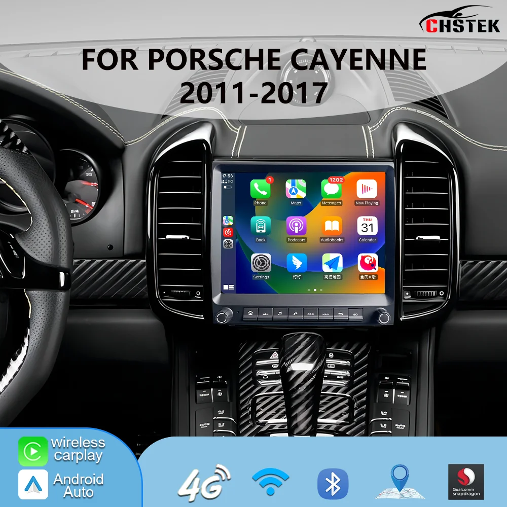 

CHSTEK Android Auto для Porsche Cayenne II 2 2011 2012 2013 2014-2017 Carplay Radioodtwarzacz Автомобильный 4G WIFI навигация