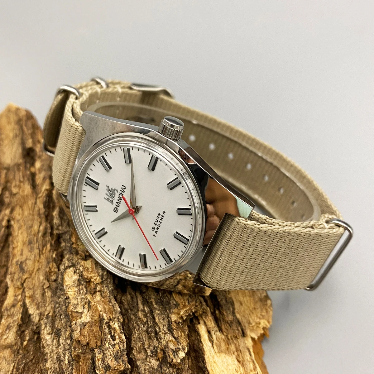 ساعات شنغهاي 36 ملم ساعة يد ميكانيكية للرجال موديل 7120 دروبشيبر