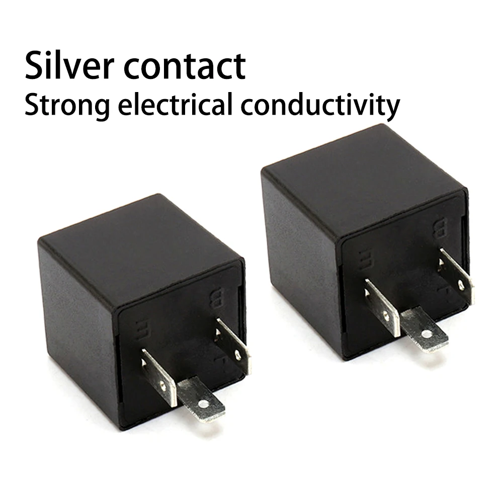 Flasher Relay 3 Pin Adjustable LED Flasher Relay Turn Signal Light Blinker Universal for 12V 24V Automobiles and Motorcycles