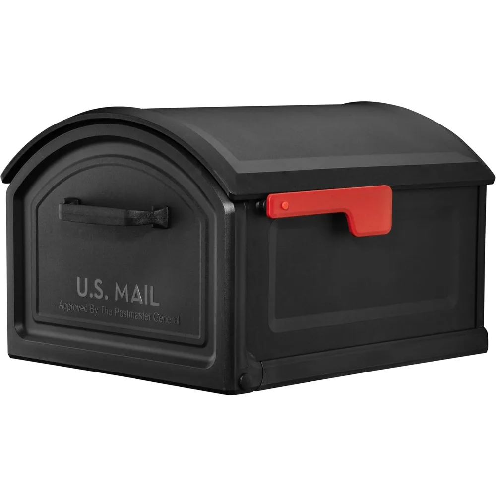 

Architectural Mailboxes BILT CRE8™ T4, USPS Approved Next Generation Rust-Proof Plastic Post Mounted Mail Box for Outside, Black