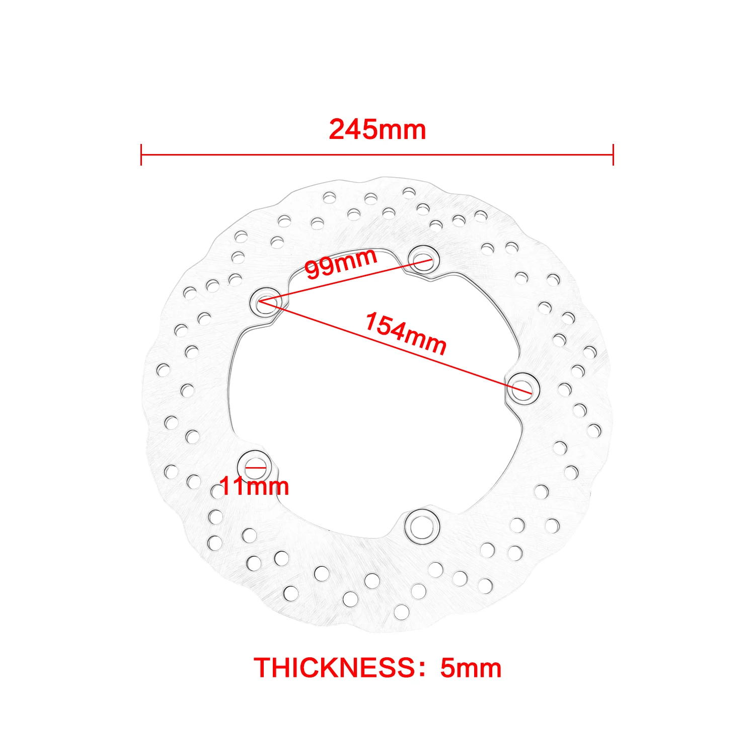 Anti-Rust Moto Brake Rotor For Yamaha MT07 MT 07 MT-07 Motocage MT-09 SP Sport Tracker Rally ABS MT850 A D Rear Brake Disc Rotor