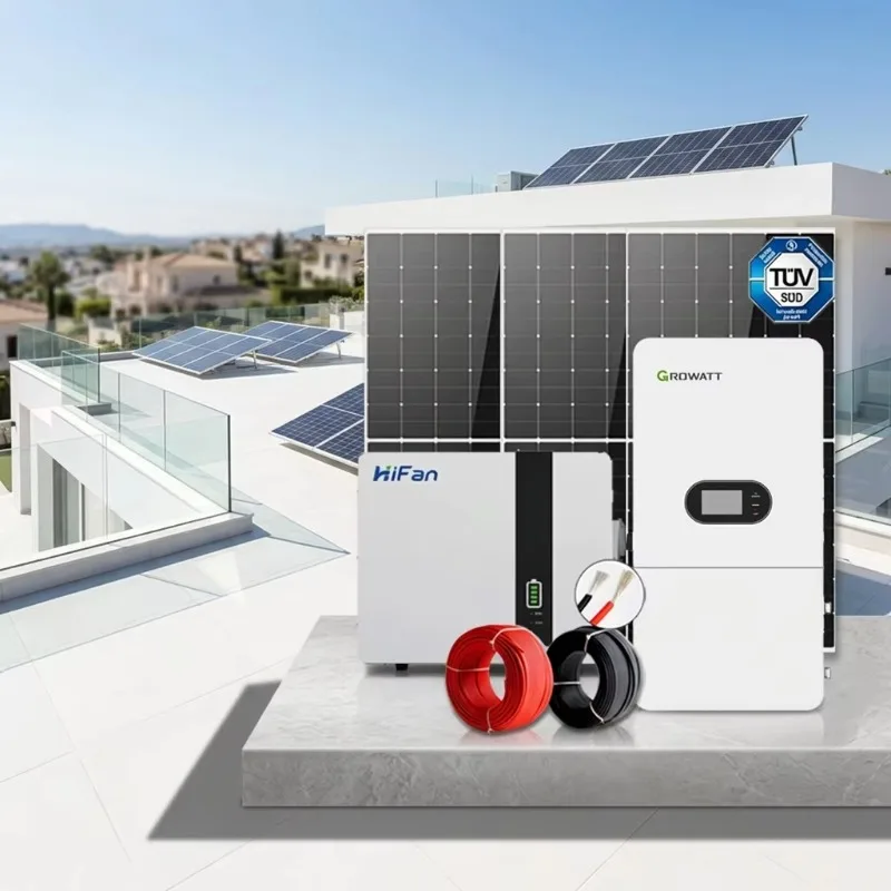 10KW Home Solar System Growatt Hybrid Inverter MPPT HF 16KWH Battery Storage Trina Longi for Panels Uninterrupted UPS Power