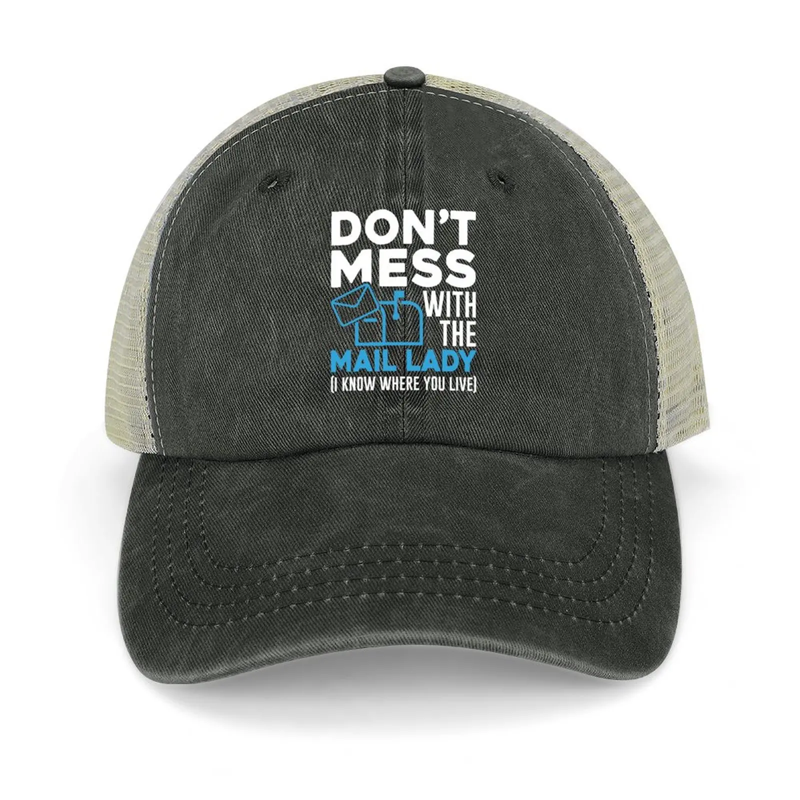 

Don't Mess With The Mail Lady Postal Worker Baseball Cap tactical cap hats for men Trucker Hat Designer Hat Men's Caps Women's