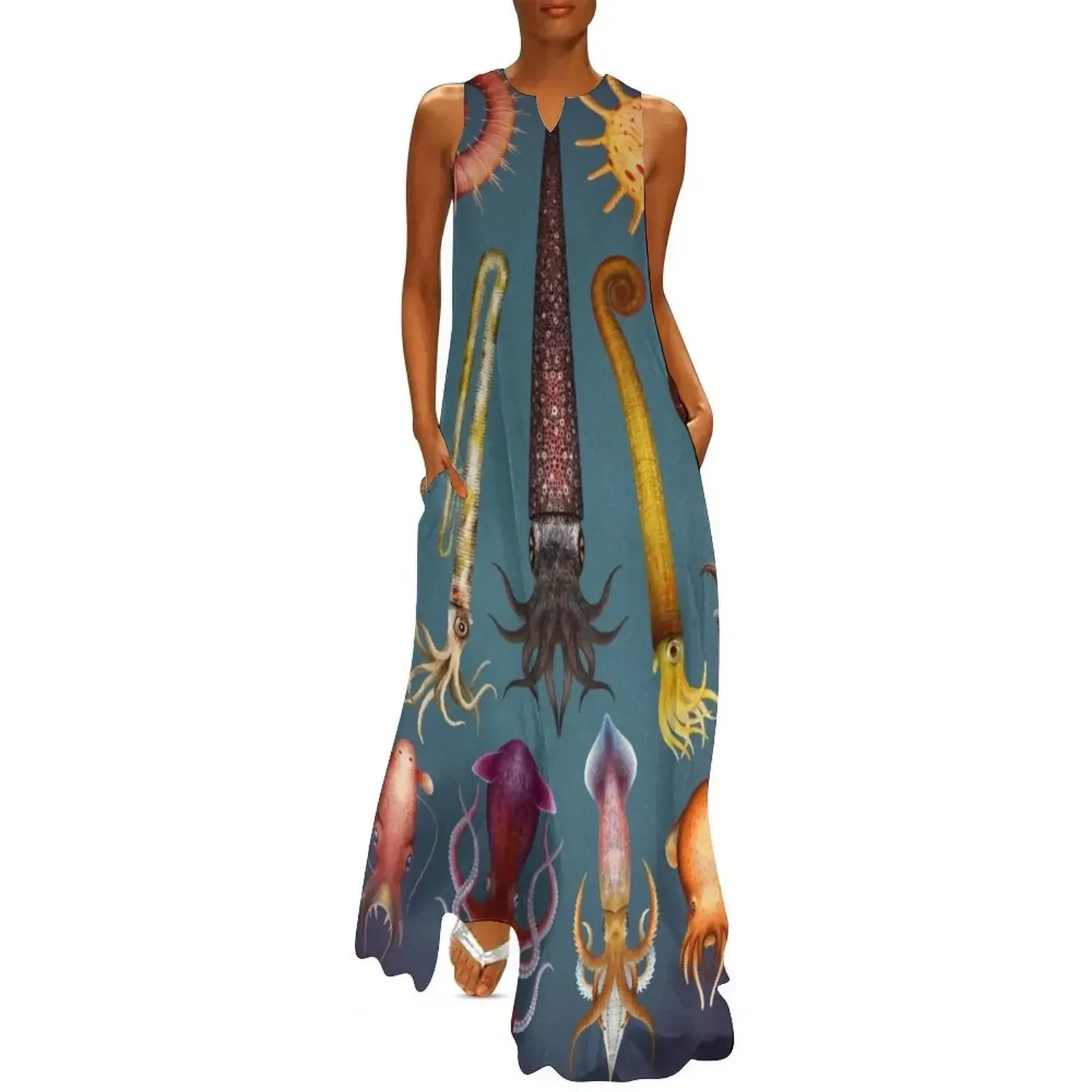 

Cephalopods Plate Long Dress elegant dress birthday dress for women luxury 2025 luxury dresses women's fashion dresses