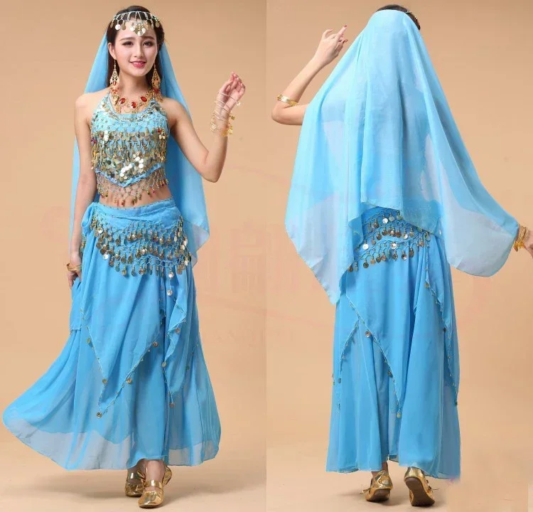4 pezzi vestito adulto costumi di danza del ventre per le donne costume di danza del ventre indiana performance sul palco 4 pezzi set donna Egitto danza del ventre