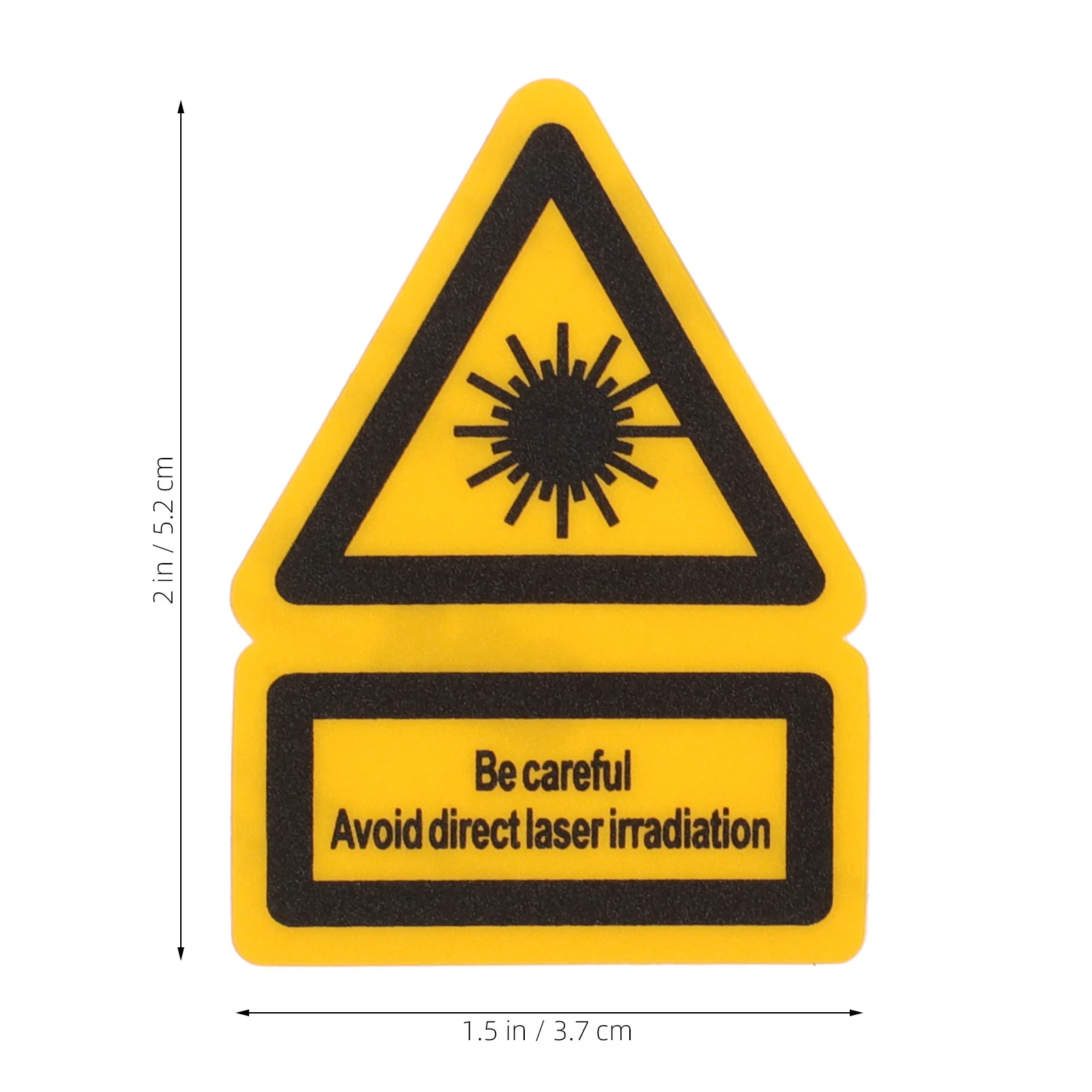 2 uds pegatina de advertencia de triángulo amarillo marcado pegatinas de señal de precaución seguridad