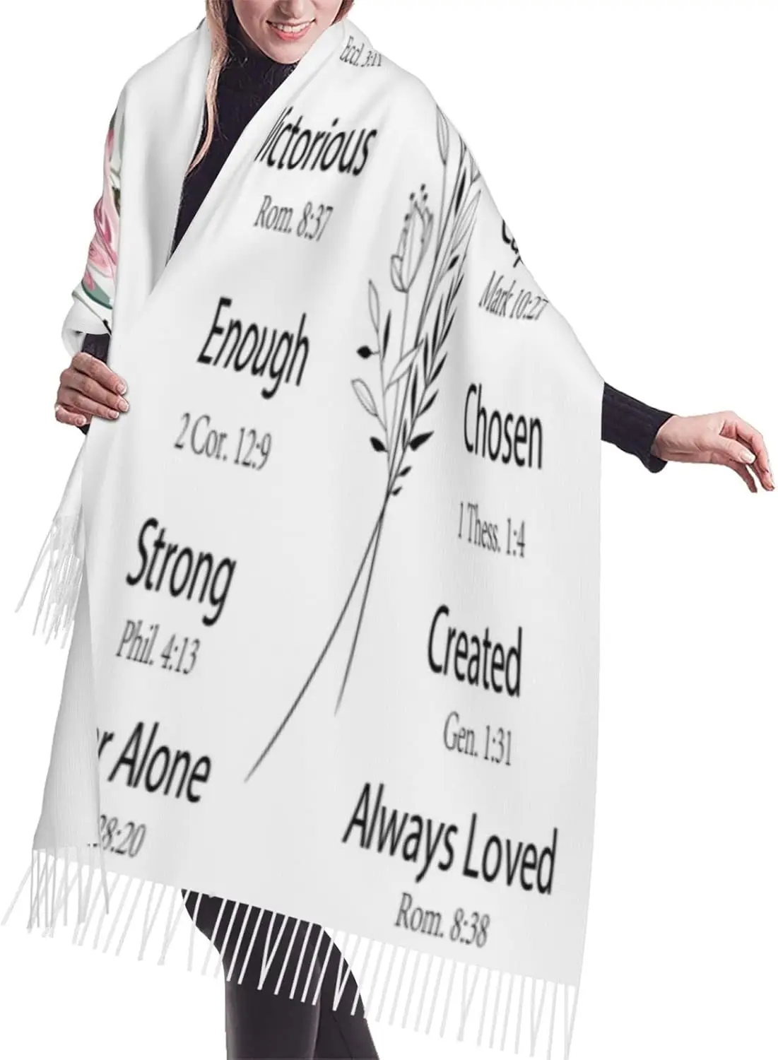 Scarf Birthday Gift Unique Christian Shawls The Bride Religious Gifts For Women Inspirational Bible Verse Faith Girl Mom