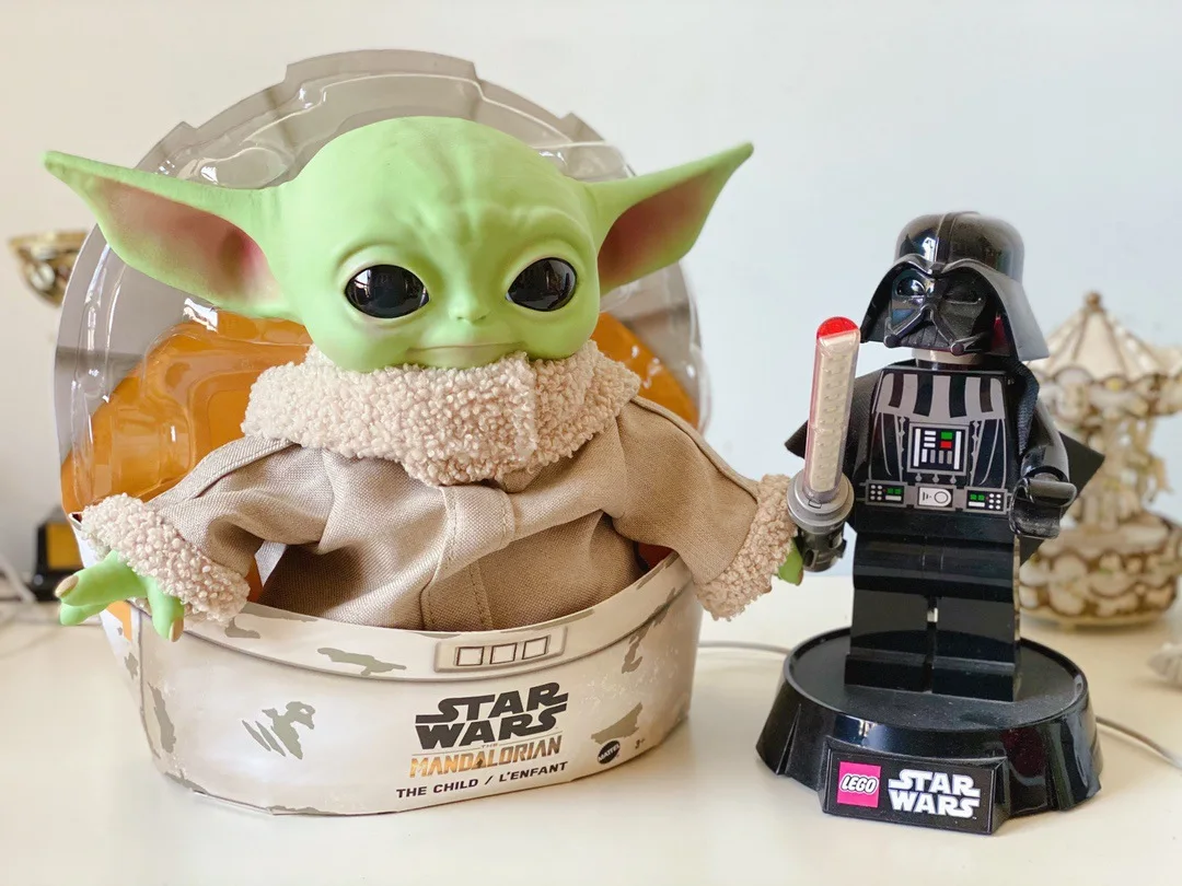 Auf Lager: 28 cm Star Wars Mandalorian Master Baby Yoda Actionfigur, niedliches Spielzeug, Dekoration für Charaktere, Sammlerstück – Detail 4