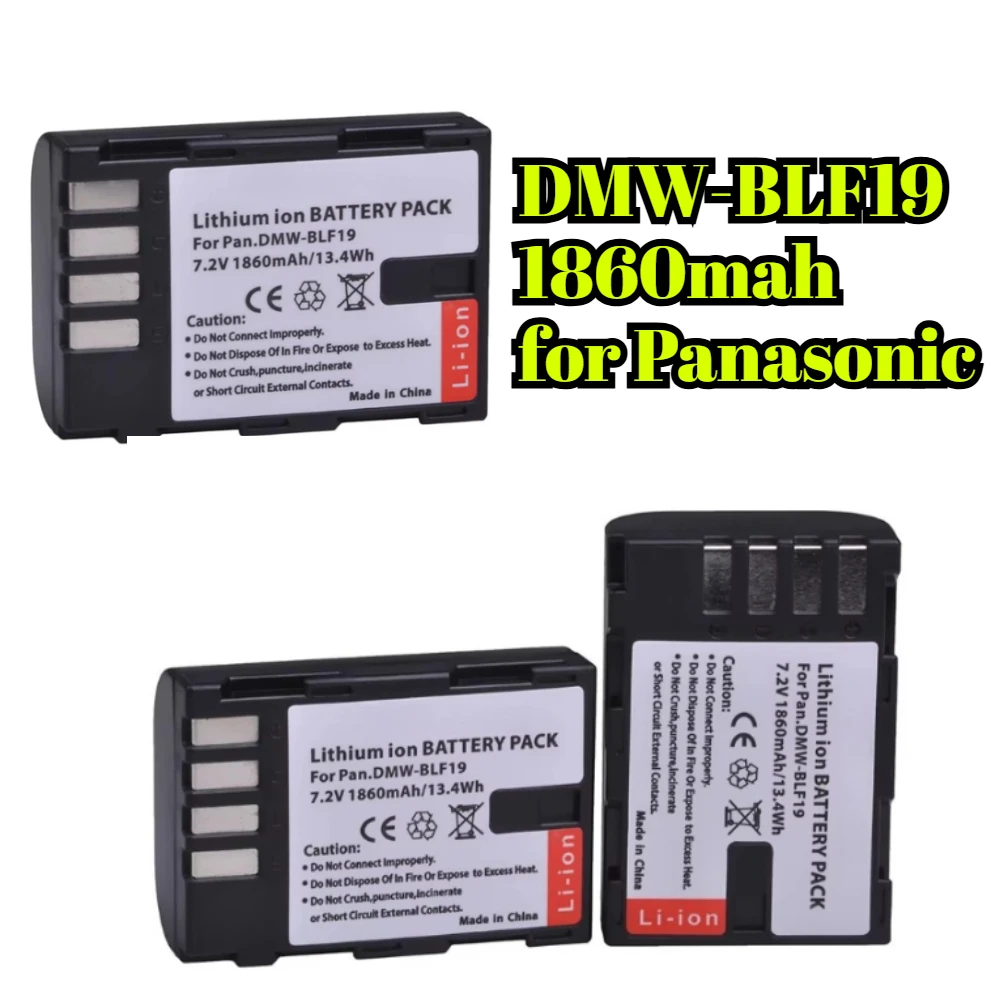 

1860mAh DMW-BLF19 Battery for Panasonic Lumix GH5 GH4 GH3 - High Power Replacement for Professional Video Camera Full Decode