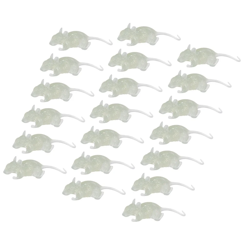 Halloween Prank Toy 20Pcs Luminous Mouse Model Artificial Rodent Trick Props Funny Gag Gift for Party Pranks and Jokes