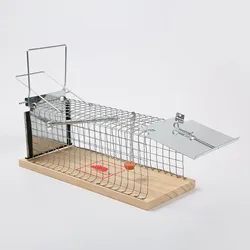 Smart Self-Locking Mousetrap Rat Trap Iron Net Household Mouse Catcher Metal Reusable Humane Trap Catch Indoor Outdoor Rat Cage