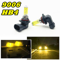 2 Pcs 9006 12V 55W Yellow Lights 3000k  HB4 Car Headlight Auto Fog Lamps Halogen Bulbs