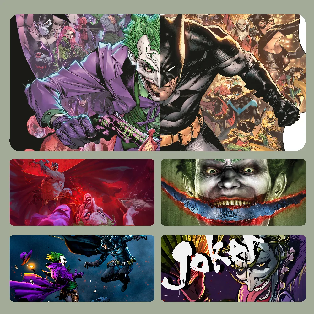 

B-BatmanJ-Joker Mousepad Large Computer Gaming Accessories MousePads Desk Mats Anti-slip Laptop Soft Mouse Pad