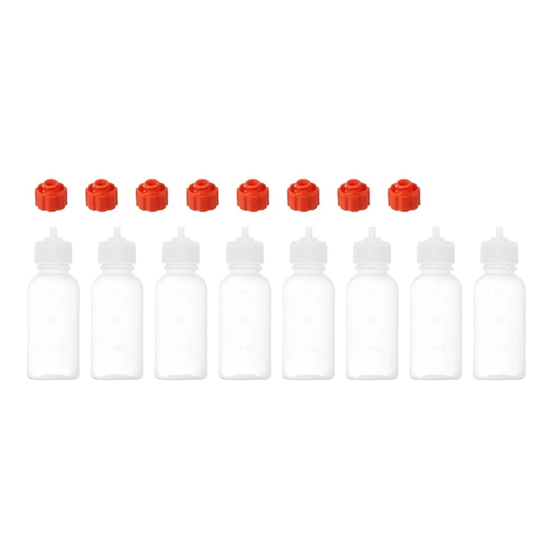 1 Unze Präzisions-Applikatorflaschen, 8 Stück 30 ml Nadelspitze Quetschflasche Kleine Quetschflaschen Mini-Nadelflaschenverschlüsse
