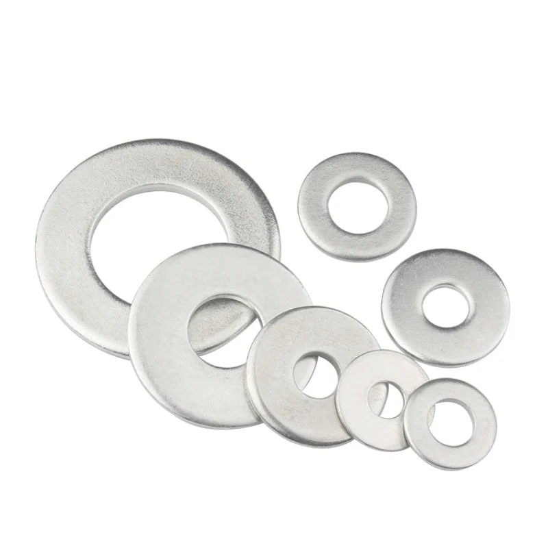 50pcs White Zinc Plated Flat Gasket Washer Metal Huashi Meson Gasket Flat Gasket Screw  M6M7