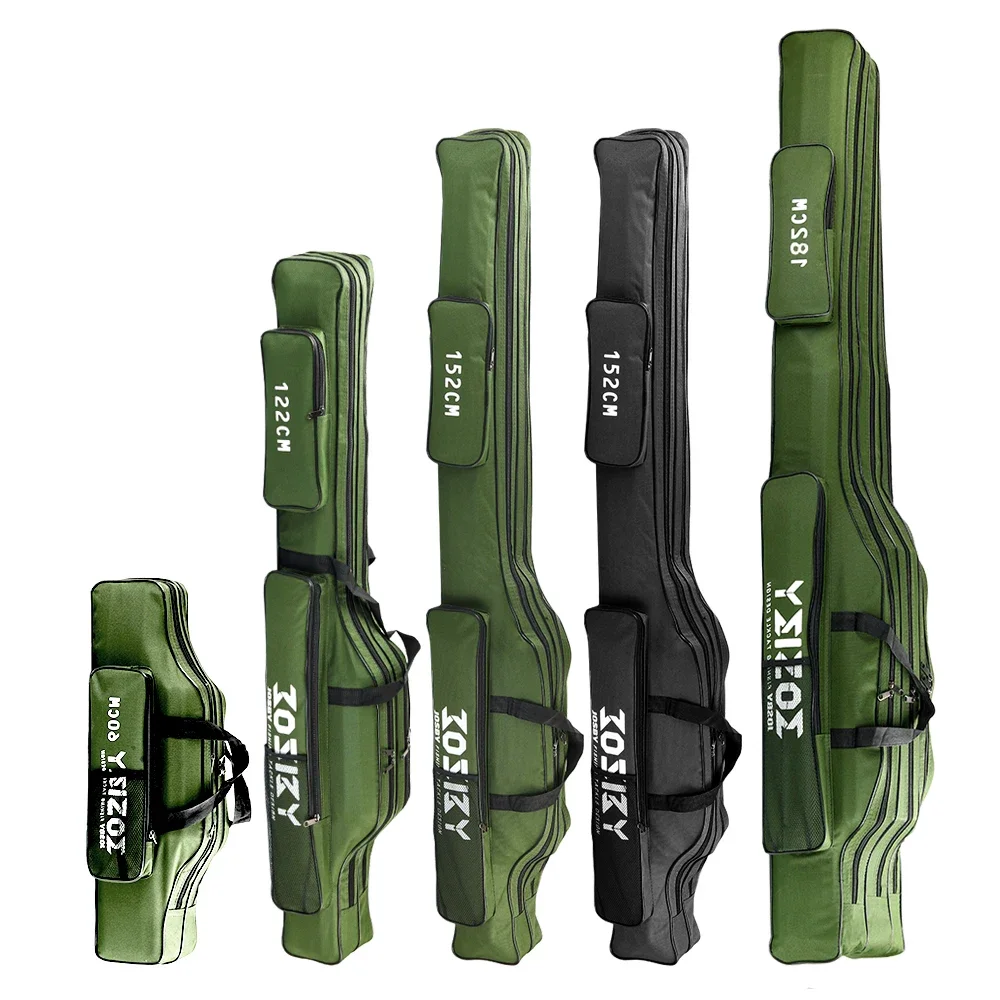 釣り竿リールバッグポータブル折りたたみ防水アウトドアタックル多目的キャリーケースキャリアバックパック-60-センチメートル-122-センチメートル-152-センチメートル-182-センチメートル