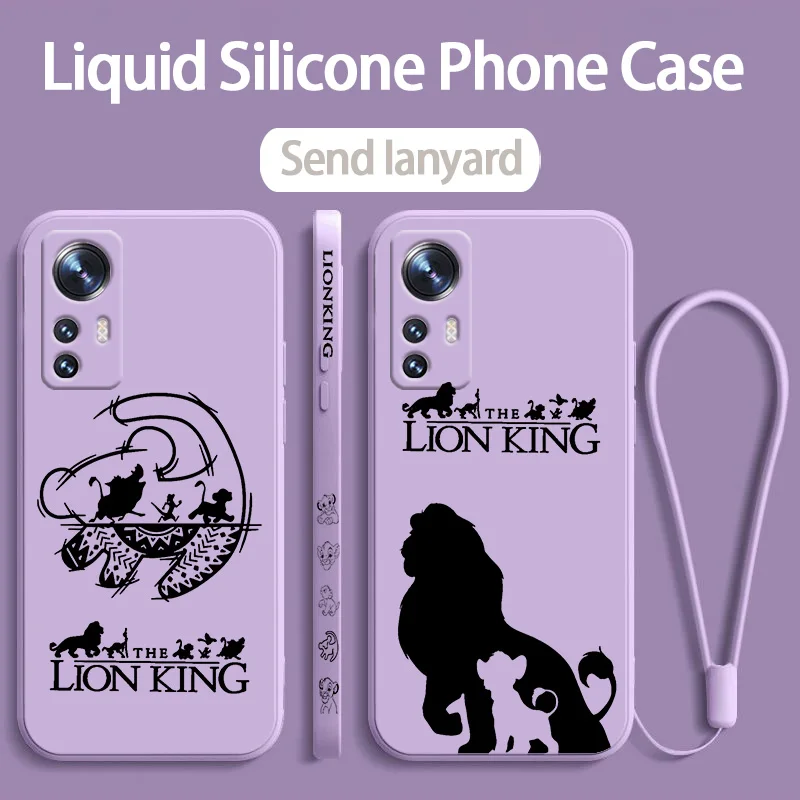 Disney The Lion King For Xiaomi Mi 13T 13 12T 11i 11X 11T 10T 9 A3 Note 10 Pro Lite Liquid Left Rope Soft Phone Case