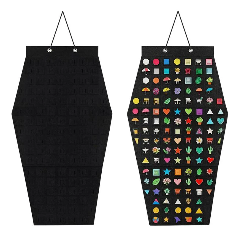 New Wall Mounted Felt Jewelry Storage Bag Wall Desktop Earrings Rings Small Jewelry Accessories Display Packaging Showcase Pouch