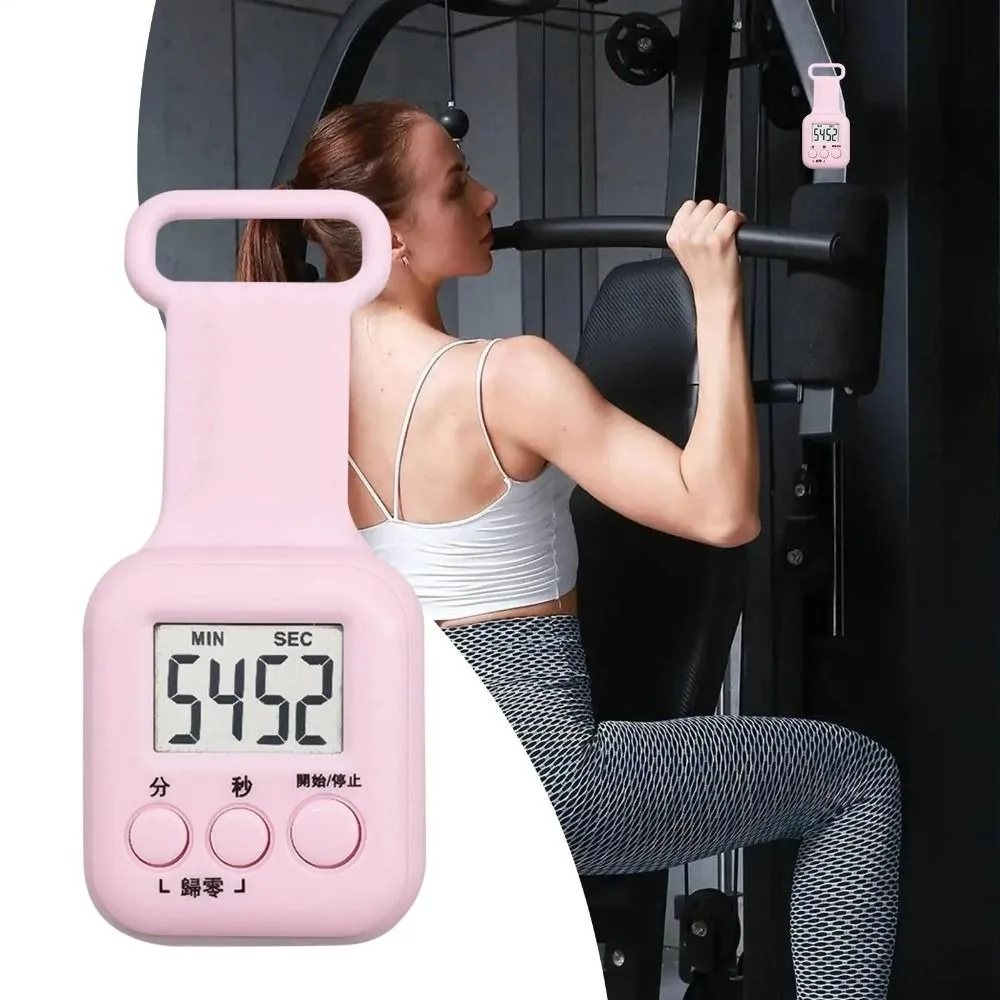 Cute ABS Cartoon Timer Mini Size Cartoon Countdown Clock LED Digital Display Kid Time Reminder Study Timing