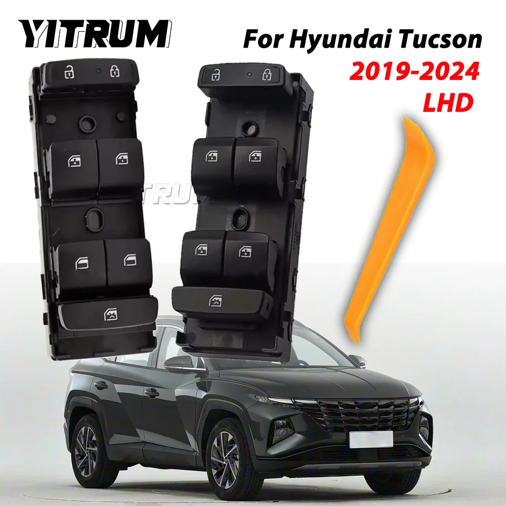 

YITRUM For Hyundai Tucson 2021 2022 2023 2024 Front Master Driver Electric Power Window Switch Button 93571-N9300 93571-N9400