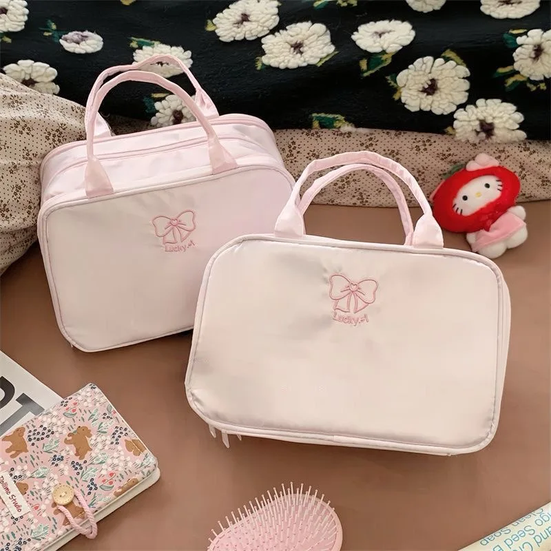 ree-layer partitioned large-capacity makeup bag for women, new portable handbag storage bag, travel toiletry bag