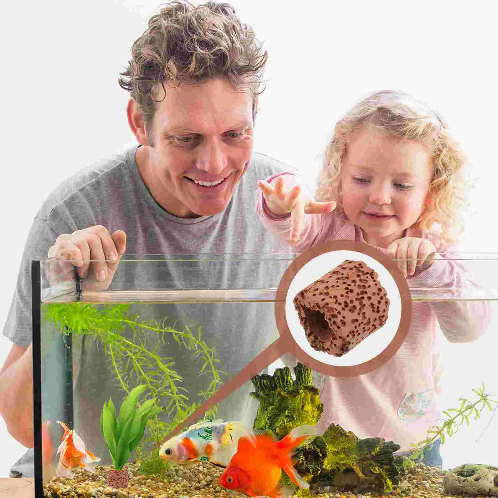 Plant Water Fixed Aquarium Ring Holder Fish Cup Tank Media For Pottery Plants Weights Pot Aquatic Filter Ceramic Pond Planter