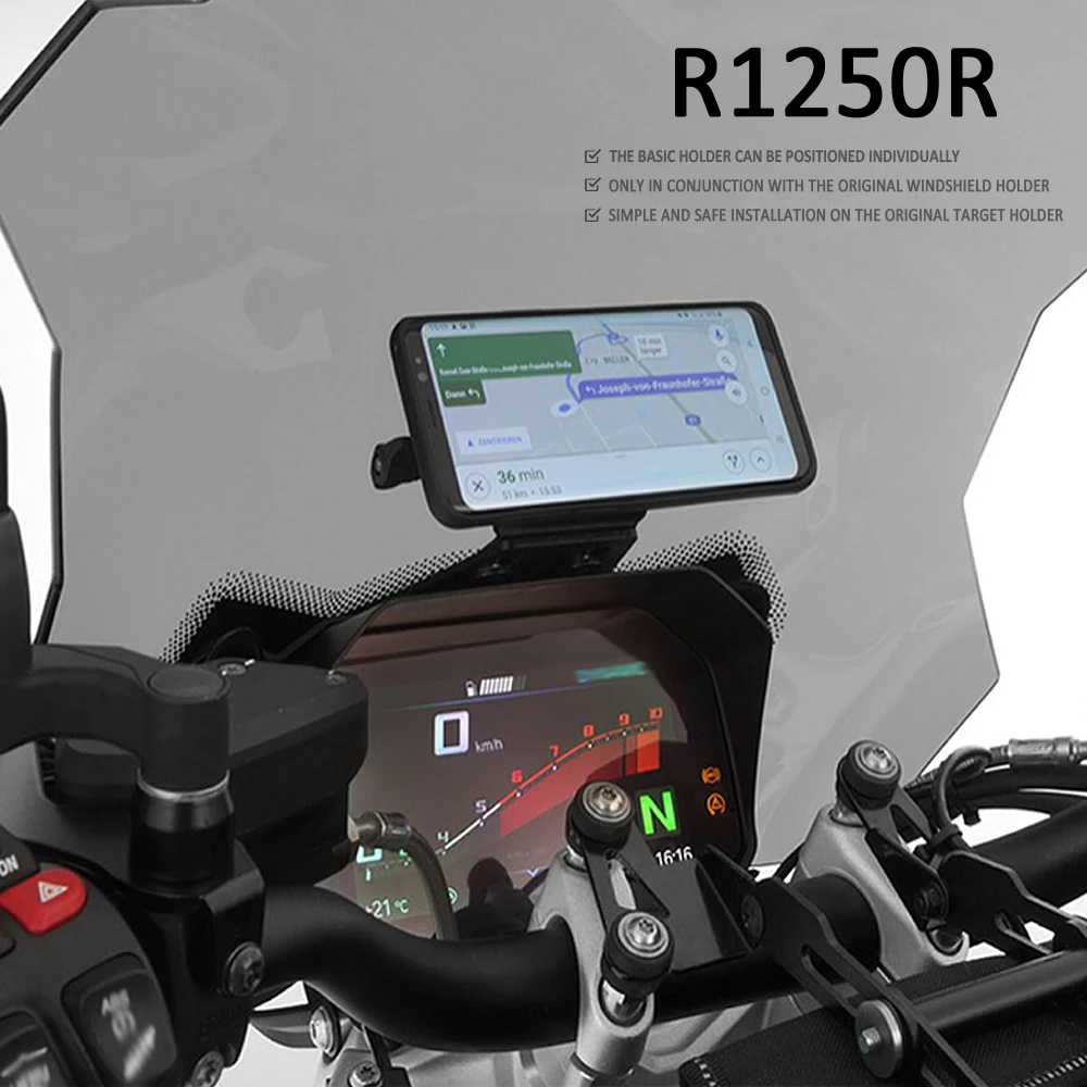 

OTILLI мотоциклетный навигационный кронштейн для BMW R1250R USB-зарядка, держатель для телефона, алюминиевая GPS-подставка с ЧПУ, аксессуары для мотоциклов