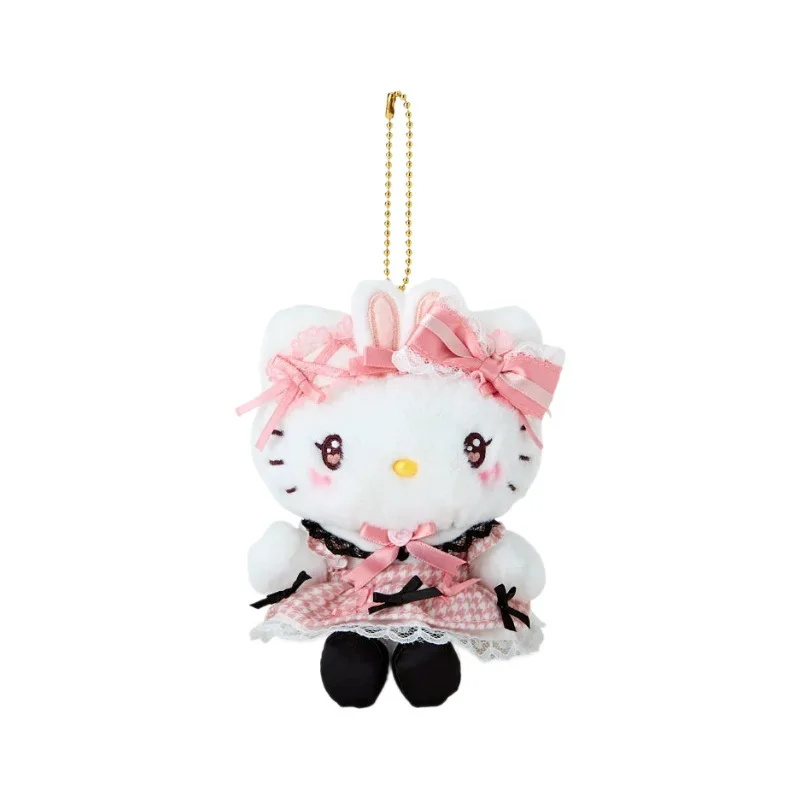 10CM Hello Kitty Cinnamoroll My Melody Kuromi Mine Series Pluszowy brelok do kluczy PP Wypełniony bawełną Lalka z kreskówek Breloczek do tornistrów Prezent