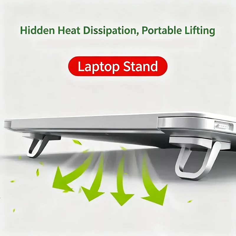 Ergonomic Laptop Stand Portable Mini Feet Adjustable Height For Dell Asus Toshiba Notebook Cooling Riser Keyboard Typing Support
