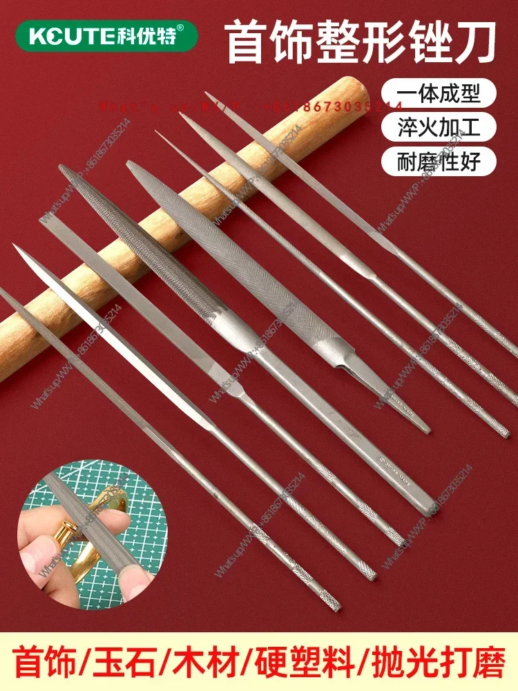 Small, Shaped and Polished Knife Triangular Bamboo Leaf Semicircular Fine File
