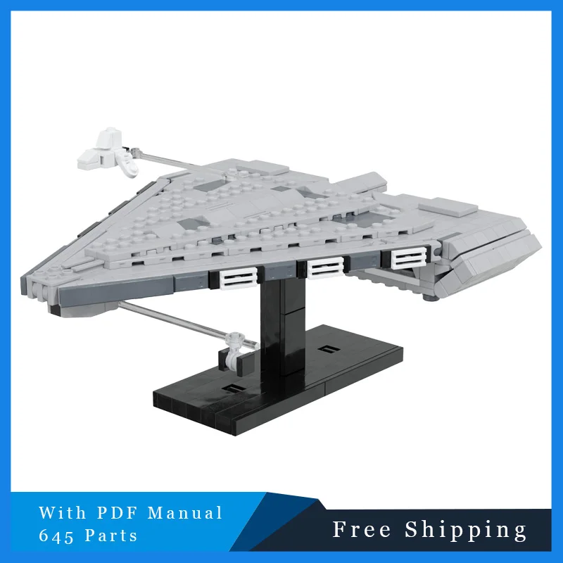645 parti Star Battle Series Famoso Quasar Cruiser Carrier Building Blocks Mattoni creativi Modello Bambini Display fai da te Regali giocattolo