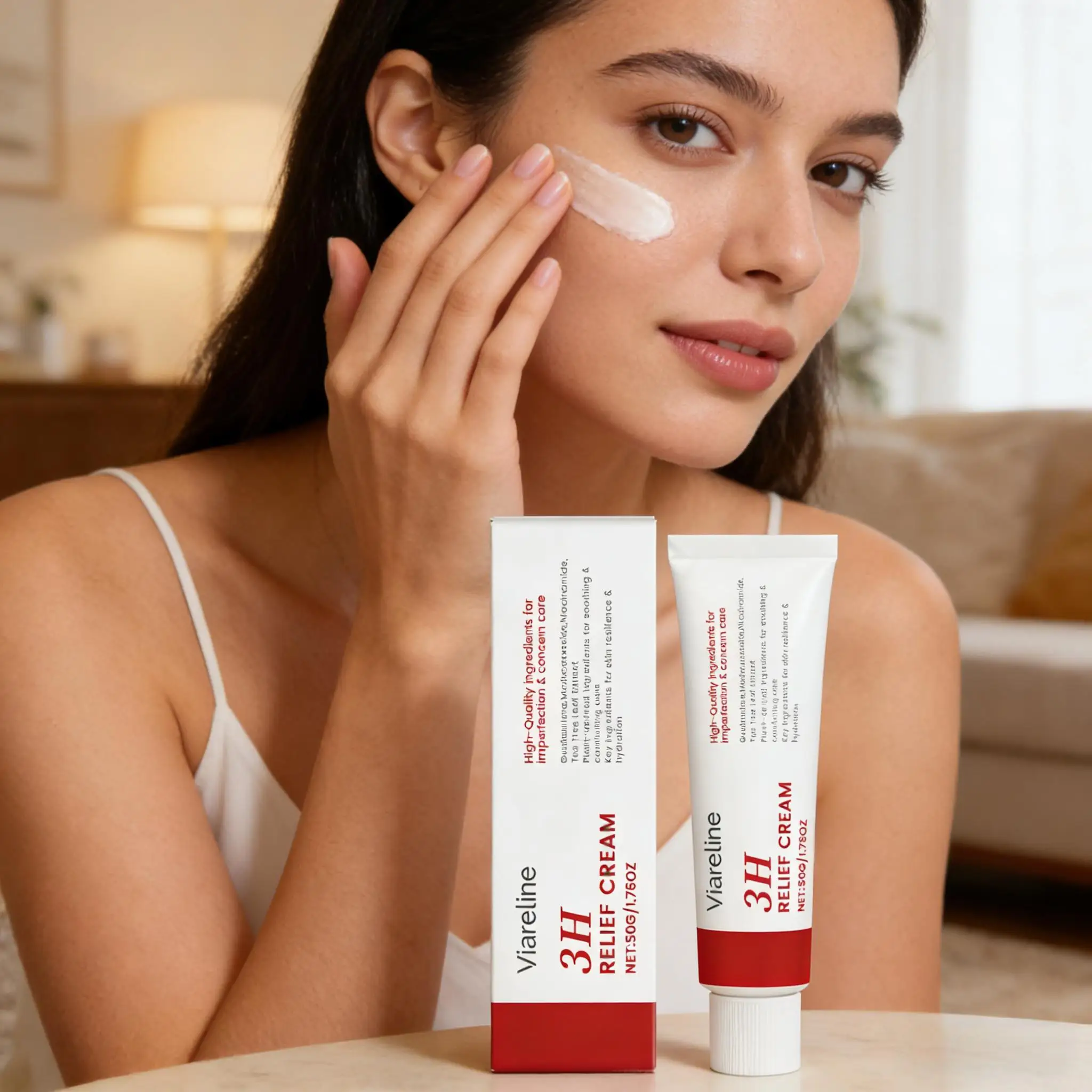 

Centella Asiatica Face Repair Cream Improve Elasticity Firming Skin Deep Moisturizing Oil Control Brightening Facial Care Lotion