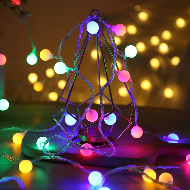 Balls String Lights Christmas LED Garland Fairy Light Battery USB 1.5/3/6/10m Waterproof Outdoor Lamp Wedding Garden Party Decor