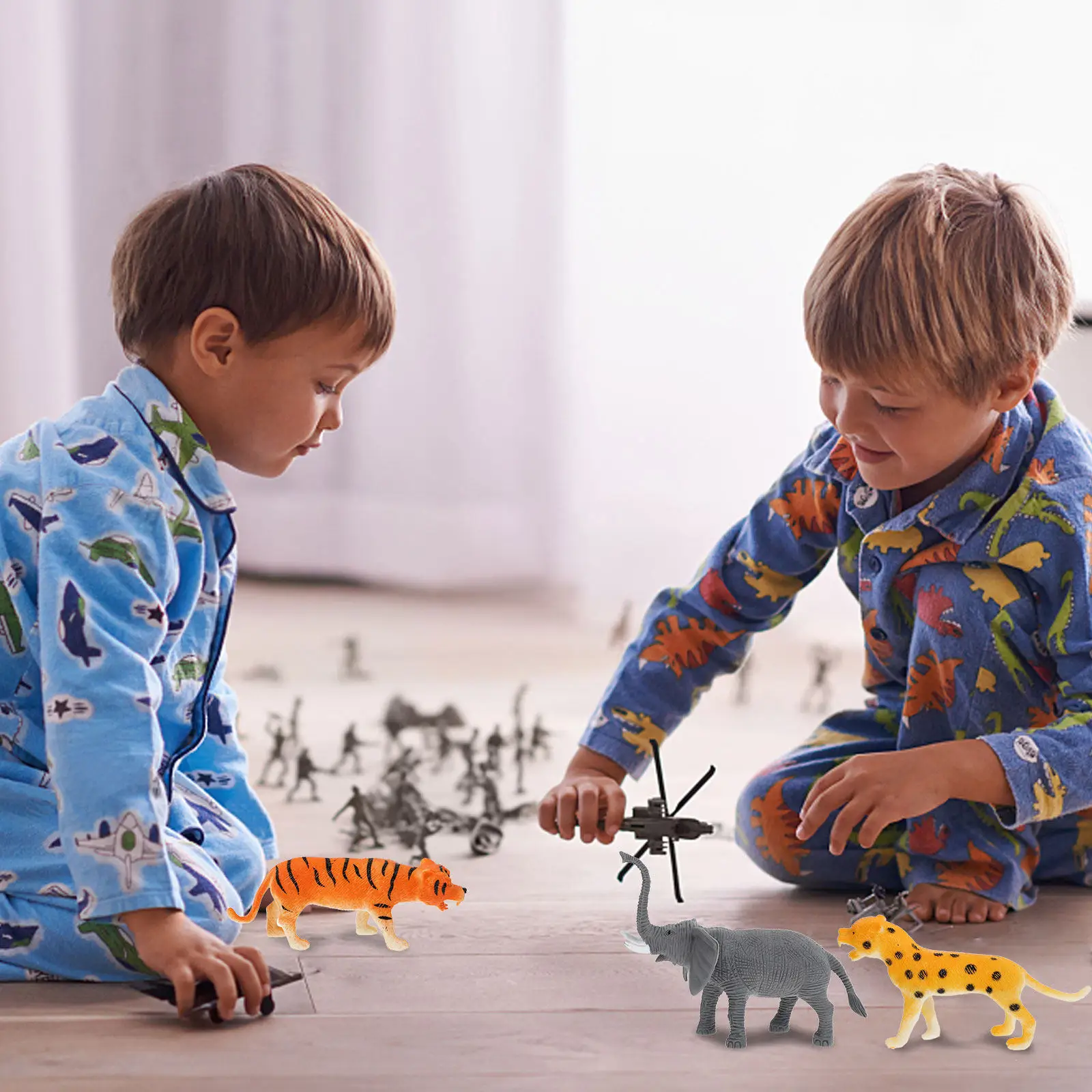 

6Pcs Eco-Friendly Wildlife Models Vivid Realistic Animals Ornament for Children Birthday Christmas Gift Animal Model Toys